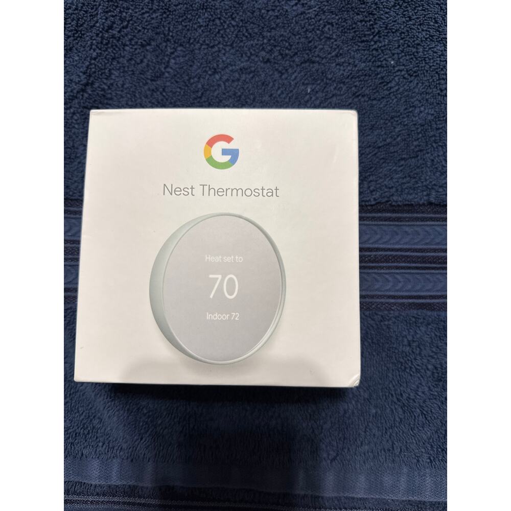 Google Nest G4CVZ Programmable Wi-Fi Thermostat - Fog Gray New open box